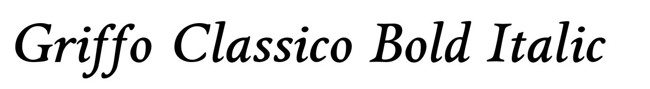 Griffo Classico Bold Italic